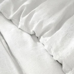 Housse De Couette|EMINZA Housse de couette lin lavé (260 x 240 cm) Louise he Blanc