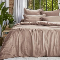 Parure De Lit|Housse De Couette|EMINZA Housse de couette lyocell Tencel™ lavé (280 x 240 cm) Olivia blush Rose