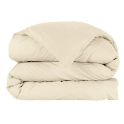 Housse De Couette|EMINZA Housse de couette percale de coton (280 x 240 cm) Cali Beige