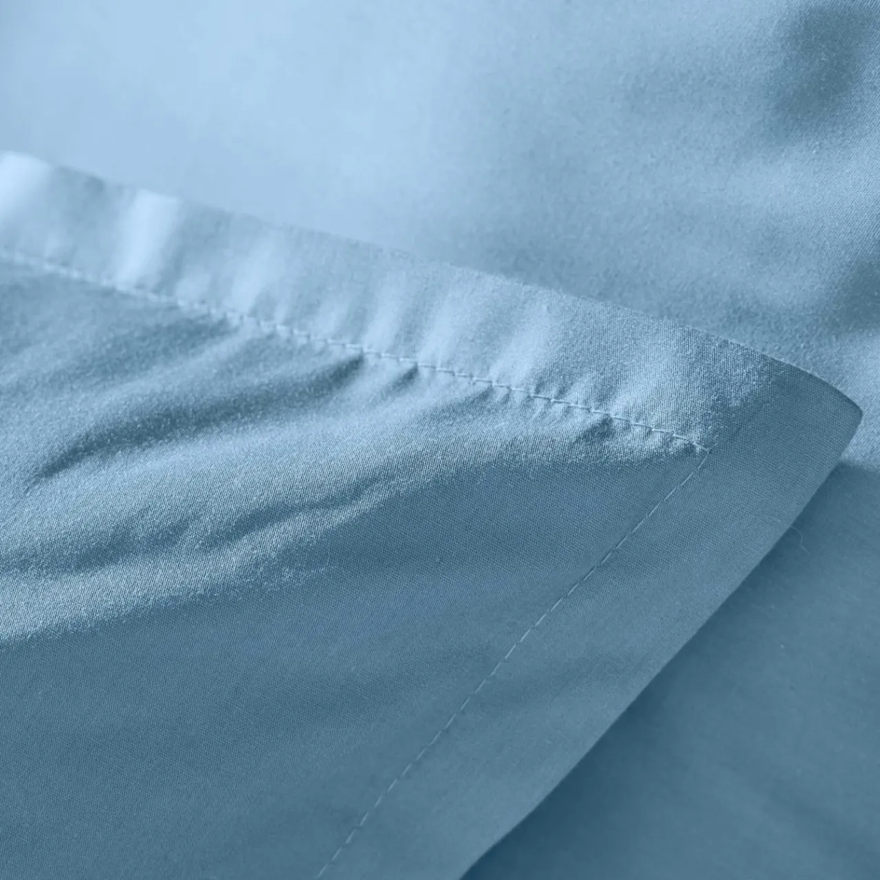 Housse De Couette|EMINZA Housse de couette percale de coton (240 x 220 cm) Cali Bleu Ciel