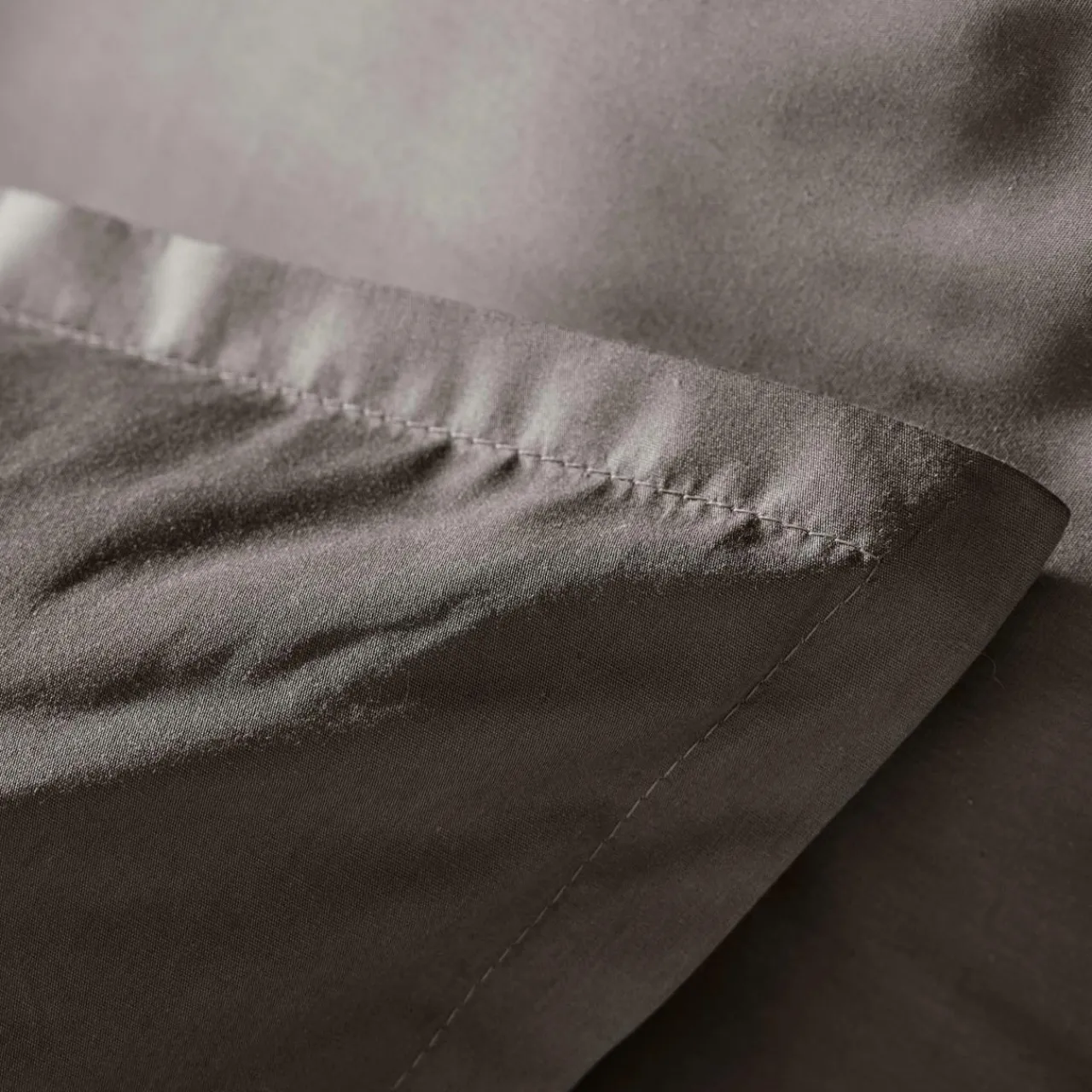 Housse De Couette|EMINZA Housse de couette percale de coton (140 x 200 cm) Cali Gris Anthracite