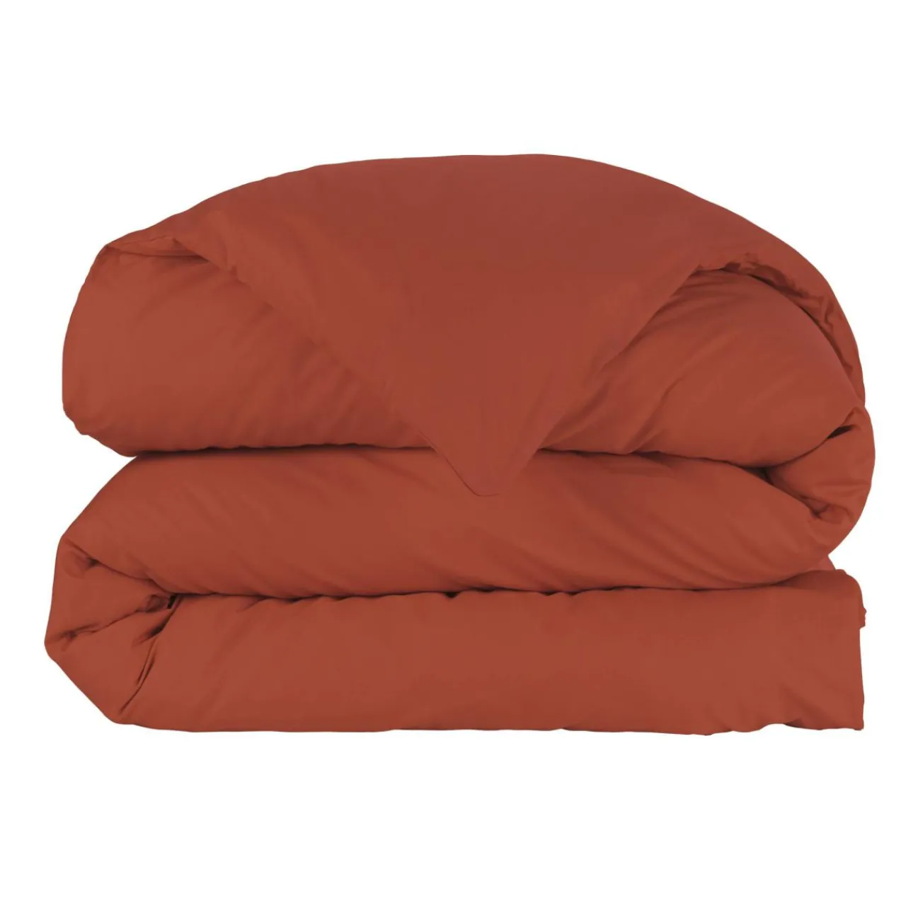 Housse De Couette|EMINZA Housse de couette percale de coton (280 x 240 cm) Cali Terracotta