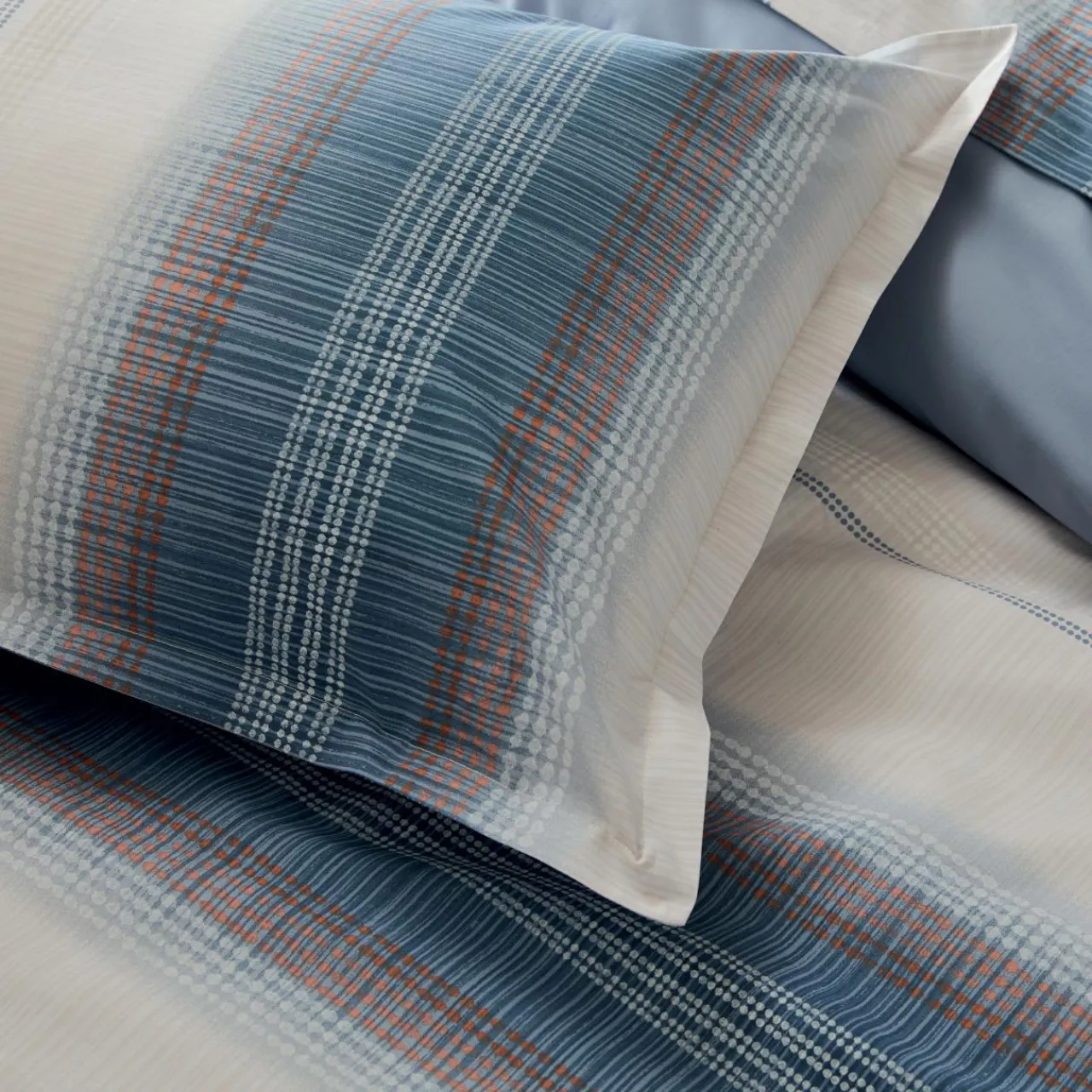 Housse De Couette|TRADI LINGE Housse de couette percale de coton (200 x 200 cm) Esteban e Bleu