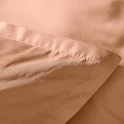 Housse De Couette|EMINZA Housse de couette percale de coton (140 x 200 cm) Cali Rose Pêche