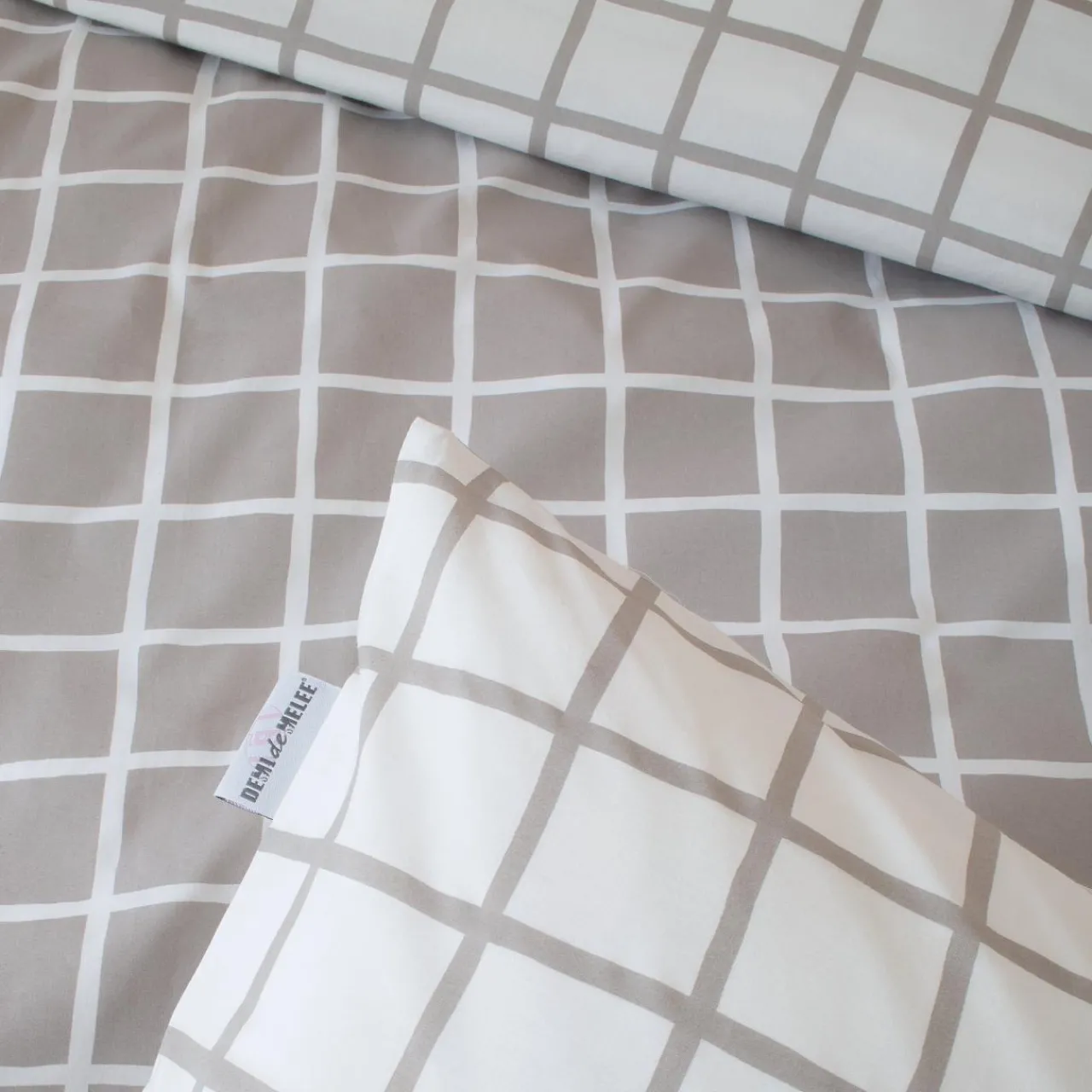 Housse De Couette|TRADILINGE Housse de couette percale de coton (200 x 200 cm) Max e Gris