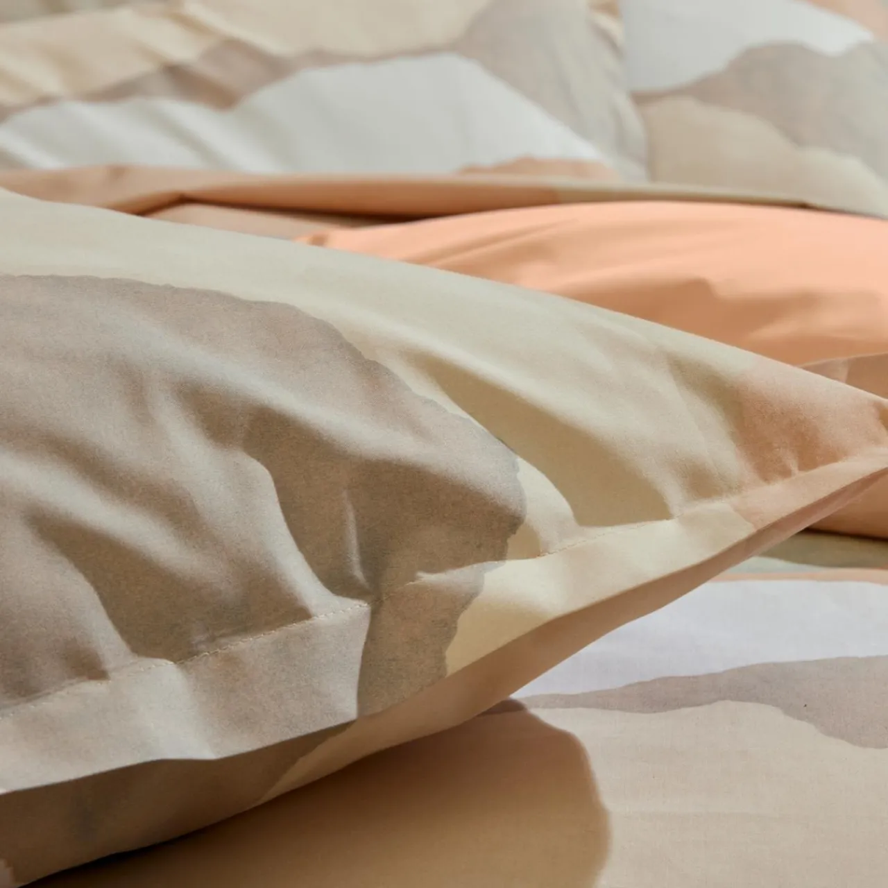 Housse De Couette|TRADI LINGE Housse de couette percale de coton (280 x 240 cm) Land Craie Beige