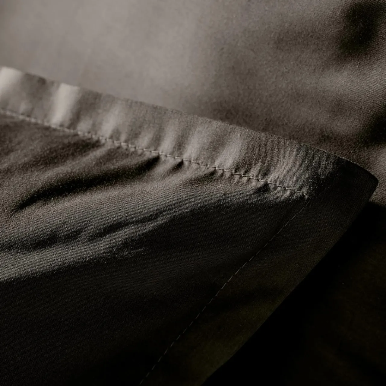 Housse De Couette|EMINZA Housse de couette percale de coton (200 x 200 cm) Cali e Noir