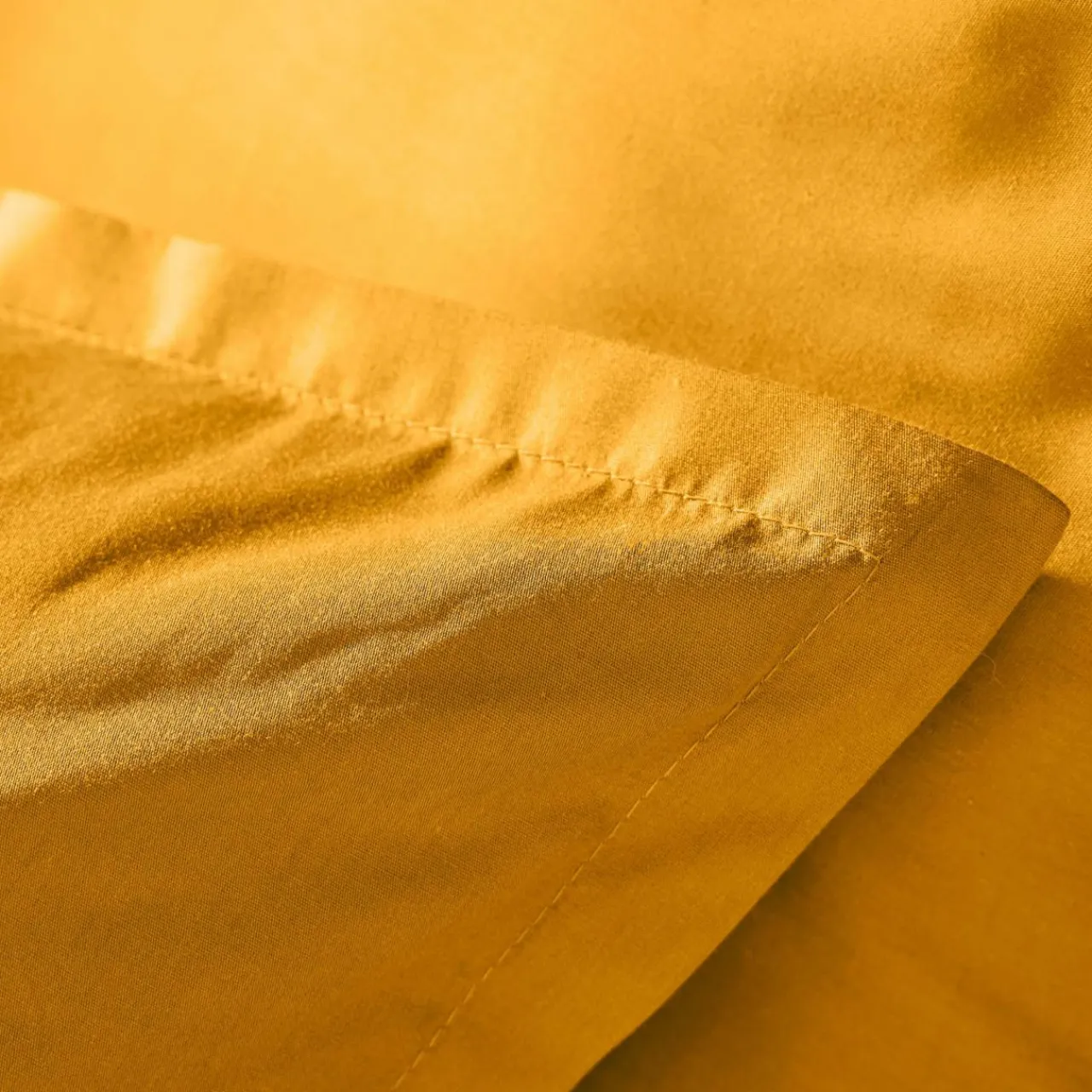 Housse De Couette|EMINZA Housse de couette percale de coton (140 x 200 cm) Cali Jaune moutarde