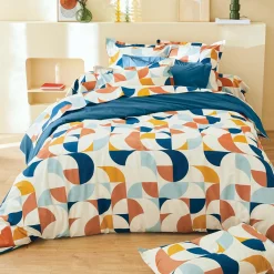 Housse De Couette|TRADILINGE Housse de couette percale de coton (200 x 200 cm) Modulo Multicolore