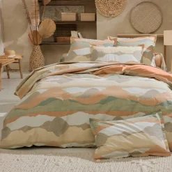 Housse De Couette|TRADI LINGE Housse de couette percale de coton (140 x 200 cm) Land Craie Beige