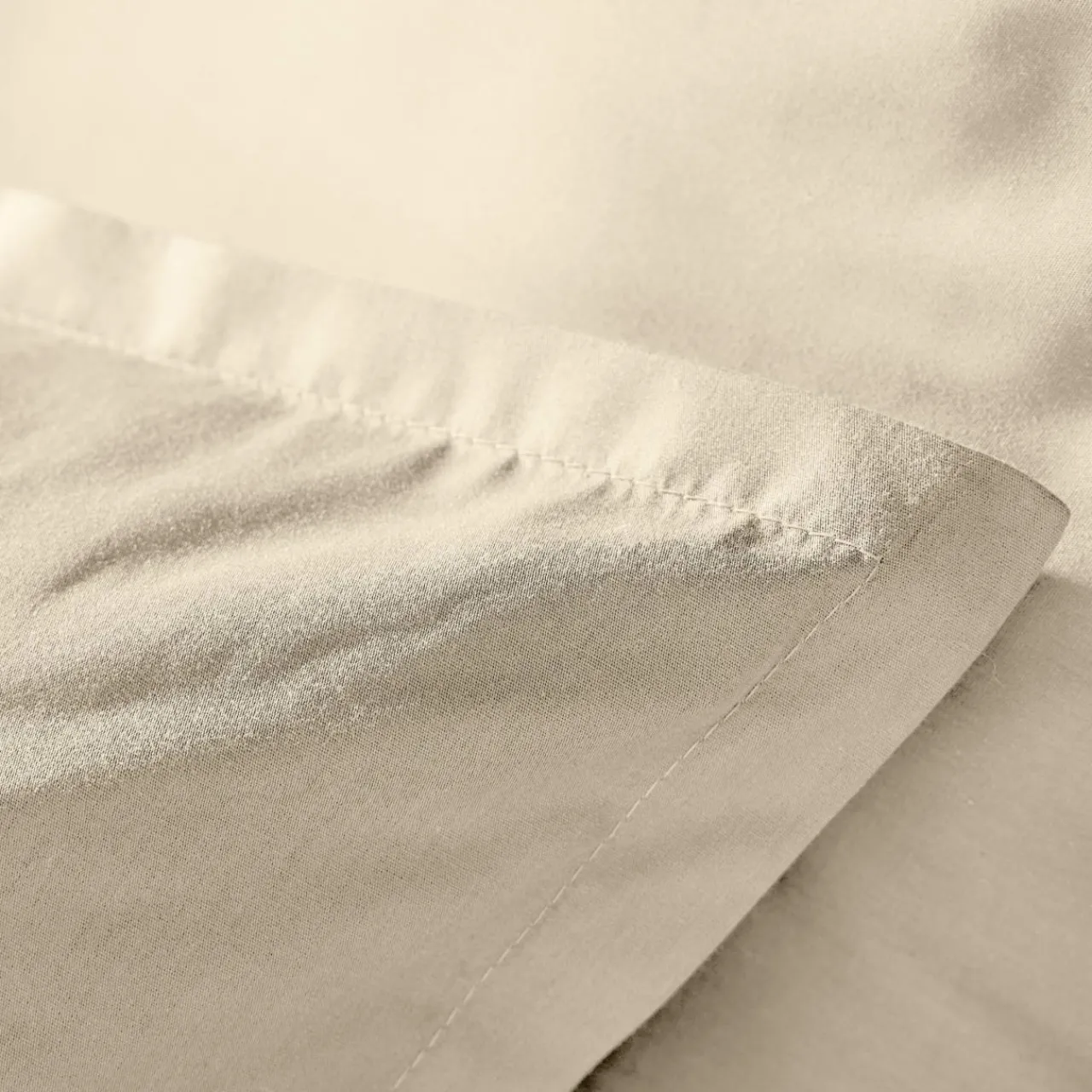 Housse De Couette|EMINZA Housse de couette percale de coton (260 x 240 cm) Cali Beige
