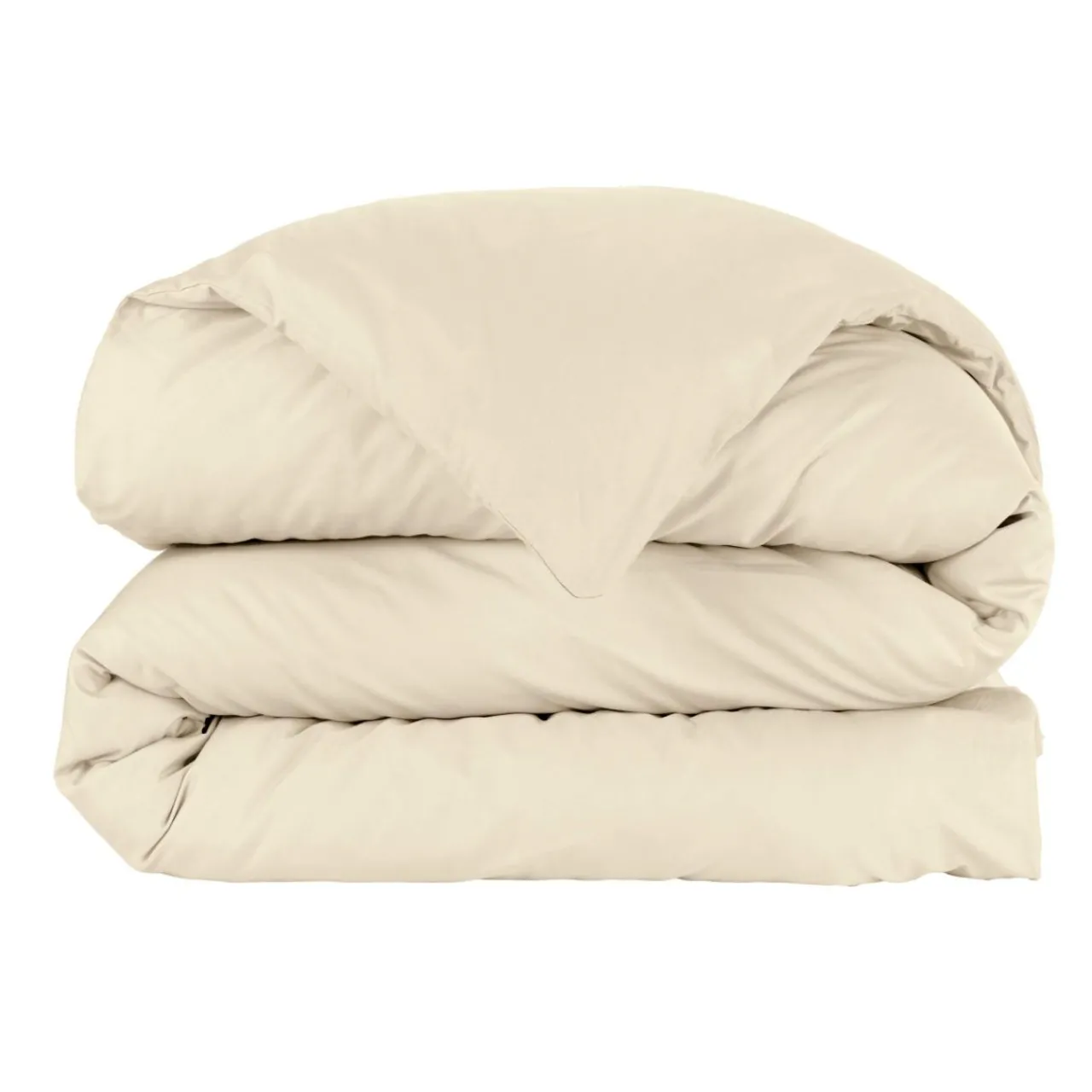 Housse De Couette|EMINZA Housse de couette percale de coton (260 x 240 cm) Cali Beige