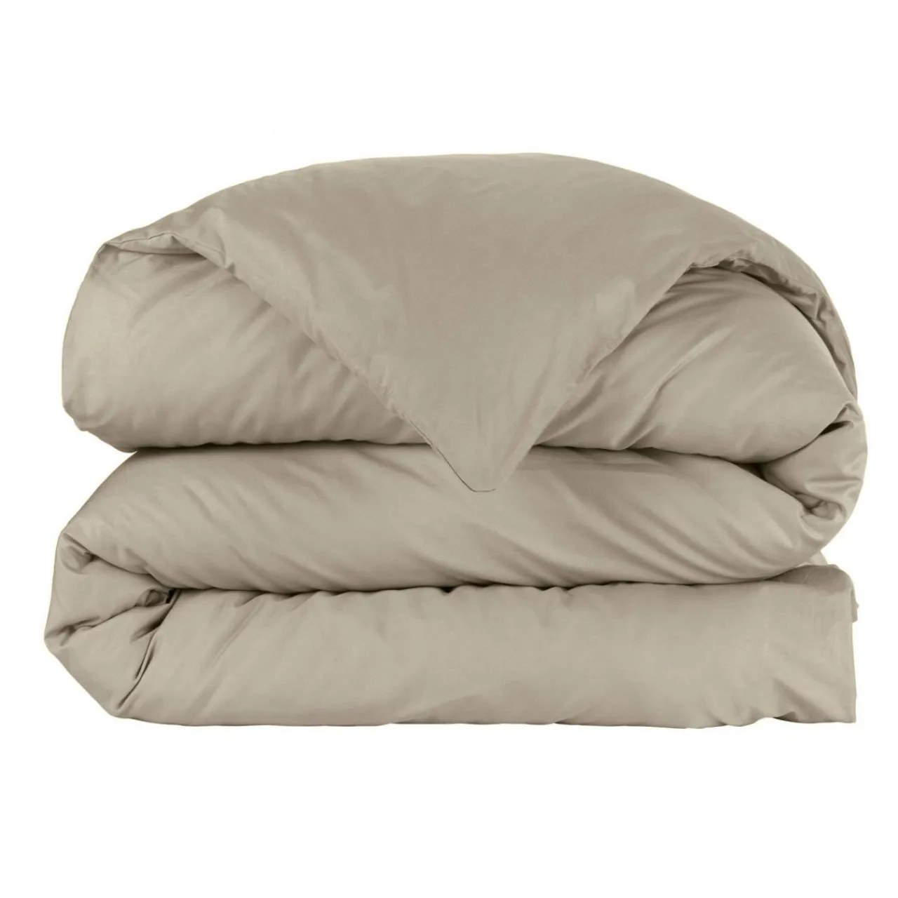 Housse De Couette|EMINZA Housse de couette percale de coton (240 x 220 cm) Cali Taupe