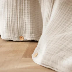 Housse De Couette|EMINZA Housse de couette quadruple gaze de coton (240 x 220 cm) Victoria x Gaïa pampa Beige