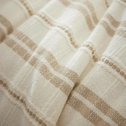 Housse De Couette|EMINZA Housse de couette réversible coton texturé et percale (240 x 220 cm) Alice Ficelle