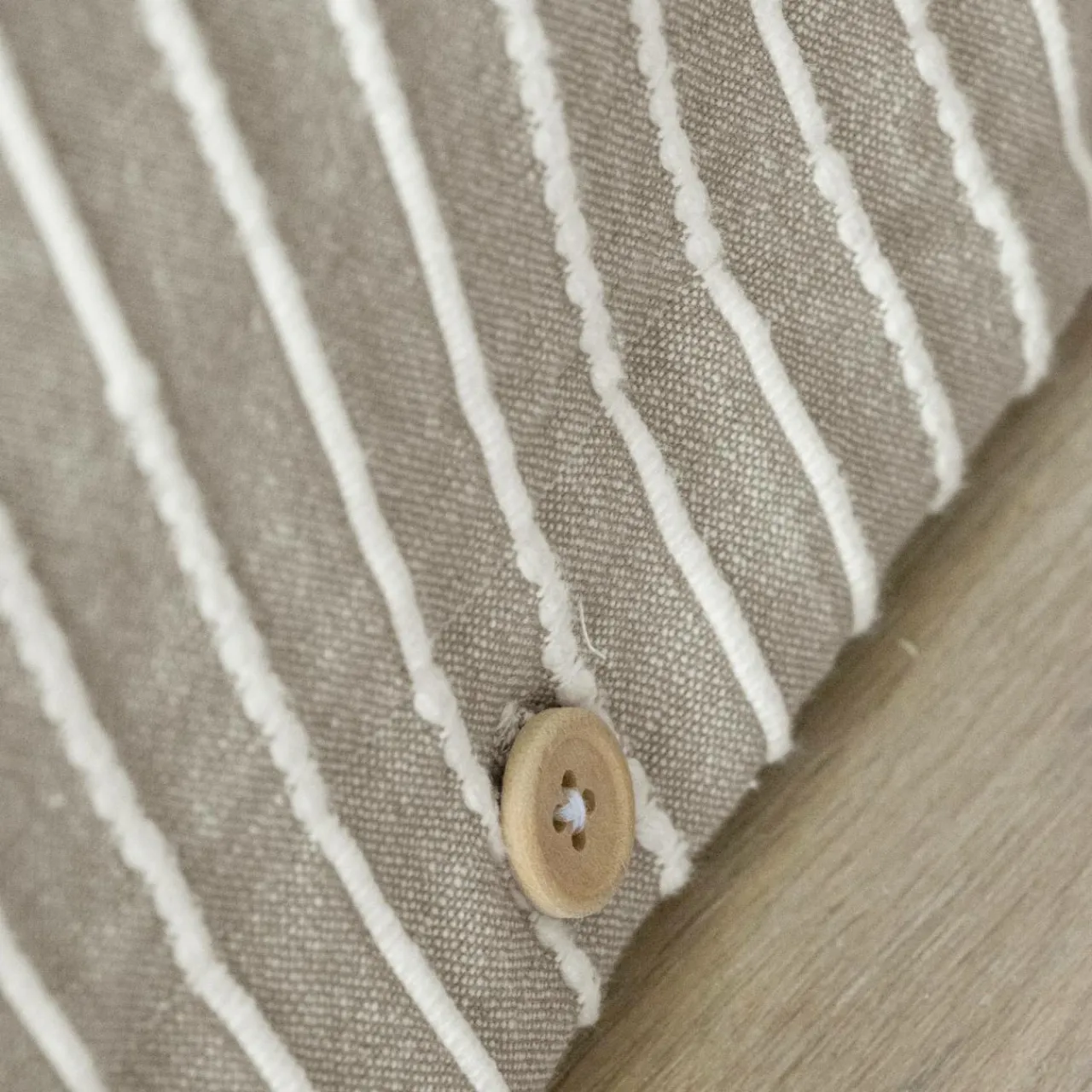 Housse De Couette|EMINZA Housse de couette réversible coton texturé et percale (140 x 200 cm) Alice Ecru