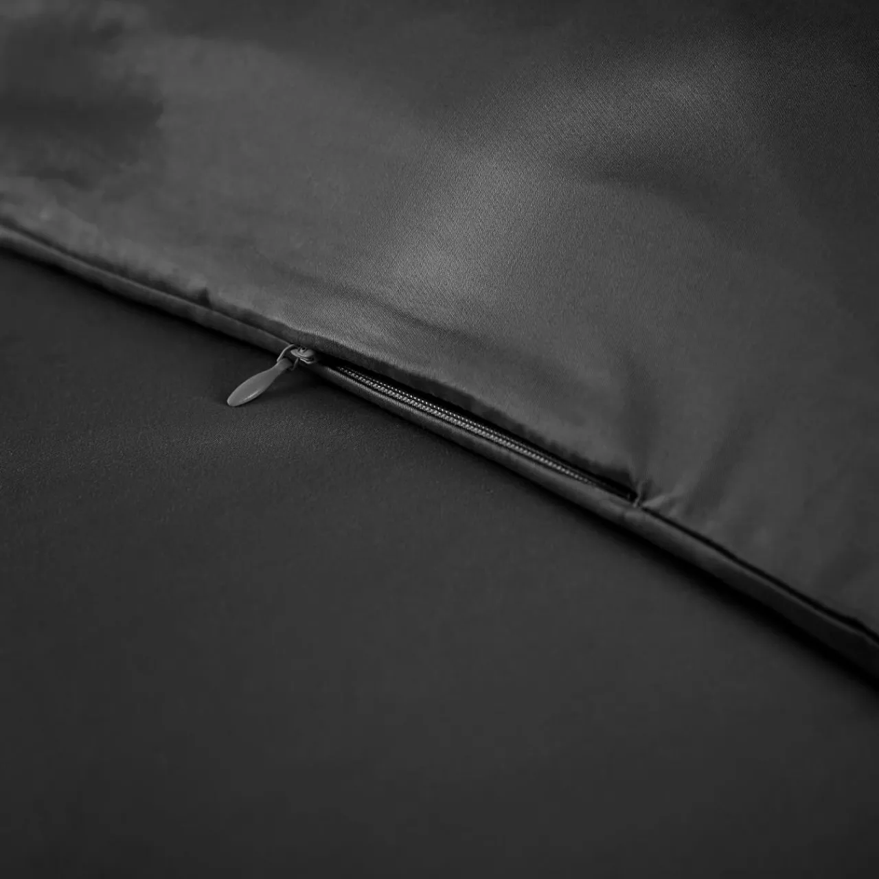 Housse De Couette|EMINZA Housse de couette satin de bambou (240 x 220 cm) Sienna Noir