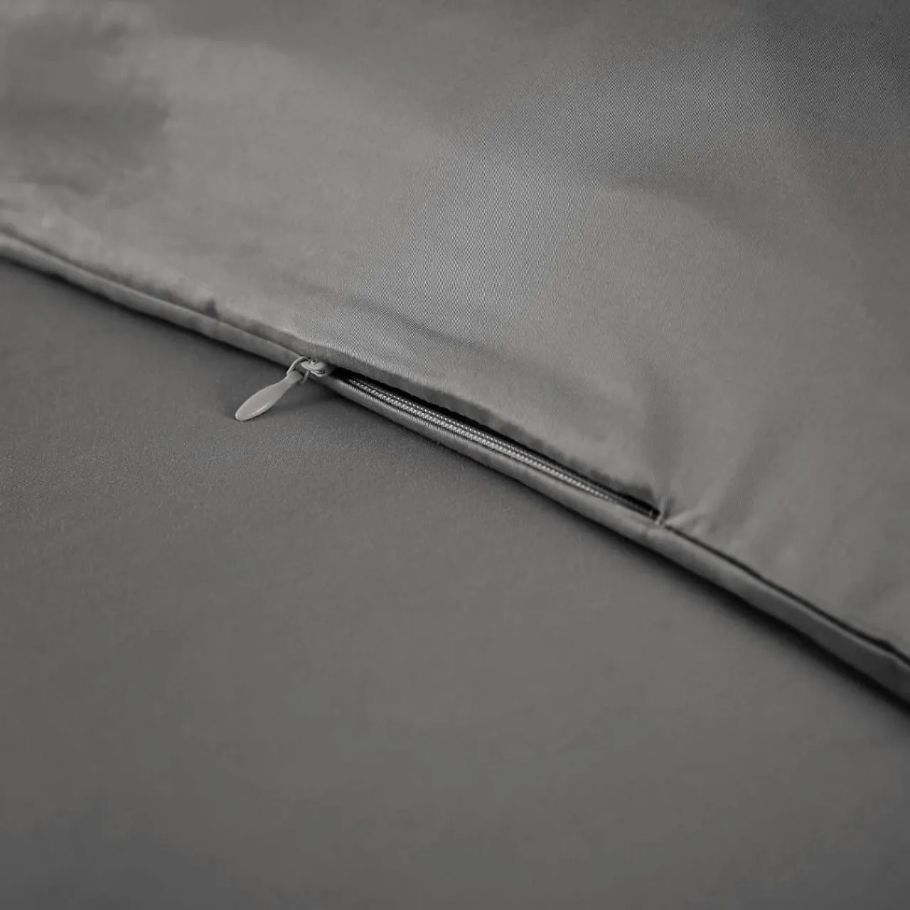 Housse De Couette|EMINZA Housse de couette satin de bambou (140 x 200 cm) Sienna granit Gris