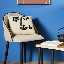 Coussin Et Housse|OSTARIA Housse de coussin carrée (40 x 40 cm) Portrait he Blanc