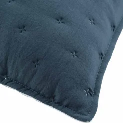 Coussin Et Housse|DOUCEUR D'INTERIEUR Housse de coussin carrée (60 cm) Mellow Chic e Bleu