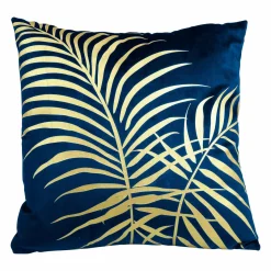 Coussin Et Housse|OSTARIA Housse de coussin carrée (40 x 40 cm) Palm e Bleu