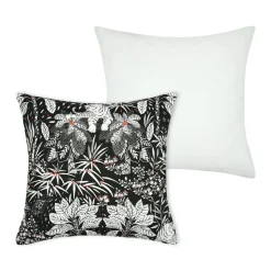 Coussin Et Housse|STOF Housse de coussin carrée coton (40 x 40 cm) Bengali e Noir