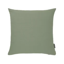 Coussin Et Housse|EMINZA Housse de coussin carrée coton tissé (40 x 40 cm) Léa Vert romarin
