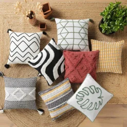 Coussin Et Housse|DOUCEUR D'INTERIEUR Housse de coussin carrée coton (40 x 40 cm) Mirade e Noir