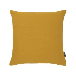 Coussin Et Housse|EMINZA Housse de coussin carrée coton tissé (40 x 40 cm) Léa Jaune safran