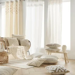 Coussin Et Housse|douceur d'intu017drieur Housse de coussin carrée coton tufté (40 x 40 cm) Sheny Beige