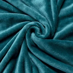 Coussin Et Housse|EMINZA Housse de coussin carrée flanelle (60 x 60 cm) Didou Bleu canard