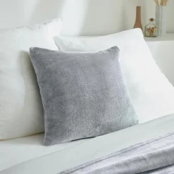 Coussin Et Housse|EMINZA Housse de coussin carrée flanelle (45 x 45 cm) Didou Gris clair