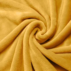 Coussin Et Housse|EMINZA Housse de coussin carrée flanelle (45 x 45 cm) Didou Jaune moutarde
