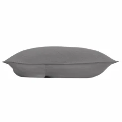 Coussin Et Housse|DOUCEUR D'INTERIEUR Housse de coussin carrée microfibre (40 x 40 cm) Romane Gris Anthracite