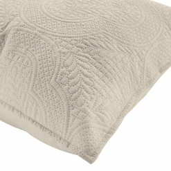 Coussin Et Housse|DOUCEUR D'INTERIEUR Housse de coussin carrée microfibre (40 x 40 cm) Romane Taupe