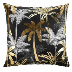 Coussin Et Housse|DOUCEUR D'INTERIEUR Housse de coussin carrée velours (60 cm) Feanor e Noir