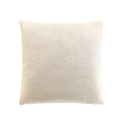 Coussin Et Housse|douceur d'intu017drieur Housse de coussin carrée velours (40 x 40 cm) Circles Ecru