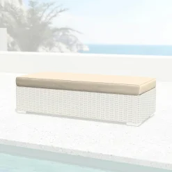 Accessoires Et Coussins|MOBELLIA Housse de coussin de remplacement pour Banquette 2 places Palma Beige