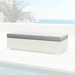 Accessoires Et Coussins|MOBELLIA Housse de coussin de remplacement pour Banquette 2 places Palma Gris