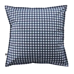 Accessoires Et Coussins|Coussin Déco D'Extérieur|EMINZA Housse de coussin extérieur carrée (45 x 45 cm) Vickie Bleu nuit Vichy bleu