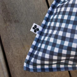 Accessoires Et Coussins|Coussin Déco D'Extérieur|EMINZA Housse de coussin extérieur carrée (60 x 60 cm) Vickie Bleu nuit Vichy bleu