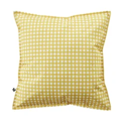 Accessoires Et Coussins|Coussin Déco D'Extérieur|EMINZA Housse de coussin extérieur carrée (45 x 45 cm) Vickie Jaune Vichy jaune
