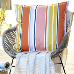 Accessoires Et Coussins|Coussin Déco D'Extérieur|L'effet papillon Housse de coussin extérieur carrée (60 x 60 cm) Bianca Jaune