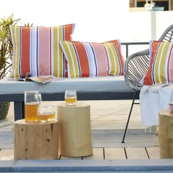 Accessoires Et Coussins|Coussin Déco D'Extérieur|L'effet papillon Housse de coussin extérieur carrée (60 x 60 cm) Bianca Jaune