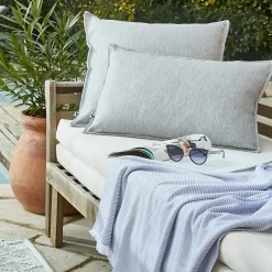 Accessoires Et Coussins|Coussin Déco D'Extérieur|L'effet papillon Housse de coussin extérieur rectangulaire (40 x 60 cm) Naia galet Gris