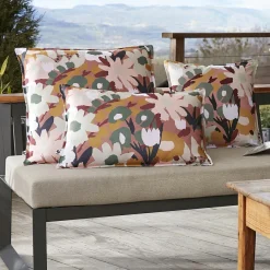 Accessoires Et Coussins|Coussin Déco D'Extérieur|L'effet papillon Housse de coussin extérieur carrée (45 x 45 cm) Léane Multicolore