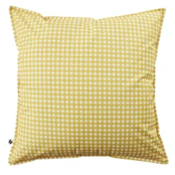 Accessoires Et Coussins|Coussin Déco D'Extérieur|L'effet papillon Housse de coussin extérieur carrée (60 x 60 cm) Vickie Jaune Vichy jaune