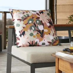 Accessoires Et Coussins|Coussin Déco D'Extérieur|L'effet papillon Housse de coussin extérieur carrée (60 x 60 cm) Léane Multicolore