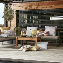 Accessoires Et Coussins|Coussin Déco D'Extérieur|L'effet papillon Housse de coussin extérieur rectangulaire (40 x 60 cm) Capucine Beige