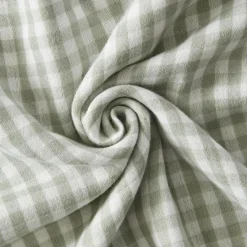 Accessoires Et Coussins|Coussin Déco D'Extérieur|EMINZA Housse de coussin extérieur carrée (45 x 45 cm) Vickie Vert eucalyptus Vichy eucalyptus